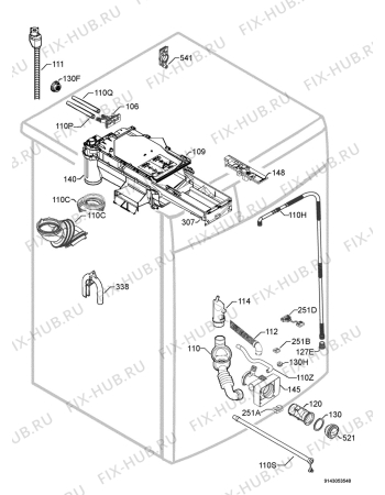 Взрыв-схема стиральной машины Privileg 00600219_21337 - Схема узла Hydraulic System 272